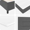 vidaXL Boxspringbett mit Kissen Dunkelgrau 90 x 190 cm Stoff 3343954 Bild 5