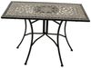 TPFGarden Gartentisch DERBY (Wandtisch - rechteckiger Mosaiktisch in grau/weiss, Hochwertiges Gestell aus schwarz pulverbeschichtetem Eisen), Outdoor Esstisch - Terrassentisch - Maße (BxHxT): 90 x 75 x 45 cm Bild 4