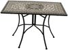 TPFGarden Gartentisch DERBY (Wandtisch - rechteckiger Mosaiktisch in grau/weiss, Hochwertiges Gestell aus schwarz pulverbeschichtetem Eisen), Outdoor Esstisch - Terrassentisch - Maße (BxHxT): 90 x 75 x 45 cm Bild 5