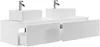 Vente-unique - ARNEGA Waschbeckenmöbel Holz, Platte Weiß - B 47 cm x H 32 cm x L 150 cm Bild 4
