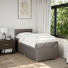 vidaXL Boxspringbett mit Matratze Taupe 100x200 cm Stoff 3289671 Bild 4
