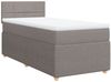 vidaXL Boxspringbett mit Matratze Taupe 100x200 cm Stoff 3289671 Bild 3