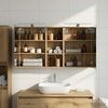 vidaXL Badezimmerschrank-Set 3 pcs 130 x 14,5 x 70 cm Holzwerkstoff 3403775 Bild 4