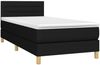 Boxspringbett mit Matratze & LED Stoff Schwarz 90x200 cm, Härtegrad: H2 [3133767] Bild 3
