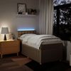 vidaXL Boxspringbett mit Matratze Creme 90x190 cm Stoff 3289630 Bild 5