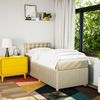 vidaXL Boxspringbett mit Matratze Creme 90x190 cm Stoff 3289630 Bild 4