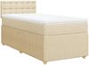 vidaXL Boxspringbett mit Matratze Creme 90x190 cm Stoff 3289630 Bild 3