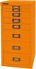 Bisley MultiDrawer™, 29er Serie, DIN A4, 8 Schubladen, Farbe orange Bild 2