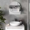 Badezimmerspiegel Elyra Weiß 40 x 47.5 cm mit Ablage Vicco Bild 3