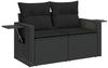 vidaXL 6-tlg. Garten-Sofagarnitur mit Kissen Schwarz Poly Rattan 3328021 Bild 4