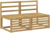 vidaXL 2 Stück Outdoor Mittelsofa Massivholz Akazie Weiß 901498 Bild 2
