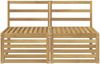 vidaXL 2 Stück Outdoor Mittelsofa Massivholz Akazie Weiß 901498 Bild 3