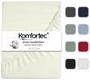 Komfortec Spannbettlaken Jersey 100% Baumwolle – 120x200 cm – 135g/m² – Weich, Atmungsaktiv & Hautfreundlich – Mit Rundumgummi – Oeko-Tex Zertifiziert – Für Boxspring, Topper & Matratzen – Ecru Bild 4