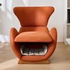 Flieks Designer-Loungesessel mit integrierter Haustierhöhle, 2-in-1 Einzelsofa, kratzfester Stoff, Haustierfreundliche, 66 x 69 x 76 cm, Orange Bild 4