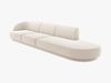 Micadoni Sofa Miley 4-Sitzer Rechts Samt Bluvel Helles Beige Bild 2