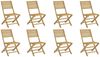 vidaXL Gartenstühle 8 Stk. Klappbar 48,5x61,5x87 cm Massivholz Akazie 3214229 Bild 2