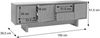 TV-Rack HWC-O34, TV-Board Fernsehtisch Lowboard Kommode, Schubladen Ablagen, Melamin 51,5x150x39,5cm ~ braun Bild 3