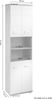 HOMEXPERTS Badezimmer-Hochschrank NUSA / Badschrank Sonoma Eiche, Türen Hochglanz weiß lackiert / Badezimmerschrank 4 Türen mit offenen Elementen & viel Stauraum / 50 x 31,5 x 192 cm (BxTxH) Bild 3