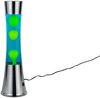 LED Lavalampe ETNA im 90er Jahre Design, Silber mit grüner Lava, Höhe 39,5cm Bild 2