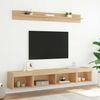 5-tlg. Wohnwand Schrankwand mit LED-Beleuchtung Sonoma-Eiche Holzwerkstoff Bild 4