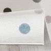 Jimri Kinderteppich DOTS l Pünktchen Gepunktet l Öko-Tex Siegel | Farbe: Beige Blau Rosa | Kinderzimmer/Jugendzimmer (Weiß, 80x150 cm) Bild 2