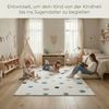 Jimri Kinderteppich DOTS l Pünktchen Gepunktet l Öko-Tex Siegel | Farbe: Beige Blau Rosa | Kinderzimmer/Jugendzimmer (Weiß, 80x150 cm) Bild 3