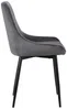 Vente-unique - Stuhl 2er-Set - Samt & Schwarzes Metall - Anthrazit - MASURIE Bild 5