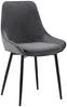 Vente-unique - Stuhl 2er-Set - Samt & Schwarzes Metall - Anthrazit - MASURIE Bild 4