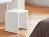 Hocker >Sally< in Weiß Edelglanz - 40x44x35cm (BxHxT) Bild 2