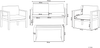 Lounge Set mit Tisch SALERNO Metall Dunkelgrau Bild 2