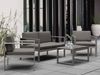 Lounge Set mit Tisch SALERNO Metall Dunkelgrau Bild 3