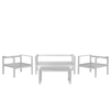 Lounge Set mit Tisch SALERNO Metall Dunkelgrau Bild 4