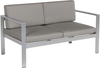 Lounge Set mit Tisch SALERNO Metall Dunkelgrau Bild 5