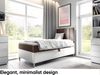 MEBLINI Kinderbett mit Bettkasten MAYA 1 90x200 Rechts – H3/Braun Samt Gepolstert Einzelbett mit Matratze - Polsterbett mit Stauraum - Bett mit Kopfteil – Stauraumbett Bild 2