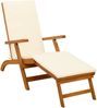 vidaXL Liegestuhl zum Verstellen und Klappen 2 pcs Cremeweiß 3415402 Bild 5