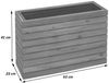 Pflanzkasten HWC-L21, Pflanzkübel Blumentopf Hochbeet, eckig 41x63x23cm Outdoor Akazie Holz FSC®-zertifiziert ~ schwarz Bild 3