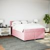 vidaXL Boxspringbett mit Matratze Rosa 160x200 cm Samt 3288671 Bild 5