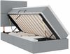 vidaXL LED-Speicherbett mit Matratze Hellgrau 90 x 200 cm Stoff 3372327 Bild 2