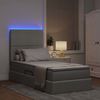 vidaXL LED-Speicherbett mit Matratze Hellgrau 90 x 200 cm Stoff 3372327 Bild 5