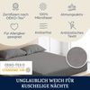 Soft Wonder-Edition Spannbettlaken 140-160x200 cm Mikrofaser dunkel grau Bild 2