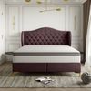 Polsterbett Doppelbett PELAGIO Stoff Whisper Grape Wine 160x200cm inkl. Matratze Bild 2