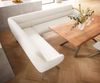 Esszimmerbank Taya-Flex 285x190 cm Bouclé Creme-Weiß Kreuzgestell kantig Effektfinish Titan Taschenfederkern Rechts Bild 4
