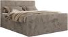 Boxspringbett, Doppelbett mit zwei Bettkästen und hohem Kopfteil aus Cordstoff - TILIANO DUO - 200 x 200 cm - Hellbraun Cord - H4 Bild 5