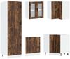 vidaXL 14-tlg. Küchenschrank-Set Porto Räuchereiche Holzwerkstoff 3314996 Bild 5
