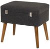 DRW Sitzsack Arcon aus Stoff und MDF in Dunkelgrau Bild 1