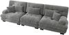 Modulares Ecksofa, 3-Sitzer mit Tiefensitz Chenille Schlafsofa Komfortabel Gepolstert für Wohnzimmer Apartment Studio Büro, Chenille, Grau Bild 5