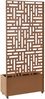 Trennwand Bernalda mit Blumenkasten Stahl 190x82x38 cm Braun [casa. pro] Bild 3