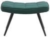 byLIVING Hocker Uta / Samtstoff dunkelgrün / Gestell schwarz pulverbeschichtet / Fuß-Ablage / Sitzhocker / B 60, H 39, T 41 cm Bild 3