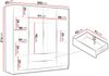 Kleiderschrank Sozor I (Farbe: Nuss Warmia / Nuss Warmia + Schwarz) Bild 4