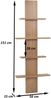 Teak-Wandregal HWC-M72, Badregal Hängeregal Regal, hochwertiges B-Grade-Teak (Kernholz, 20-30 Jahre), 51x56x15cm Bild 3